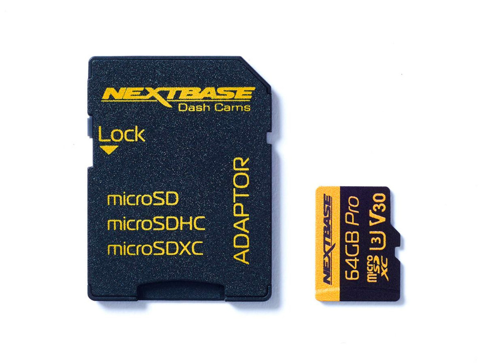 Card micro SD 64GB U3 cu adaptor, Nextbase NBDVRS2SD64GBU3